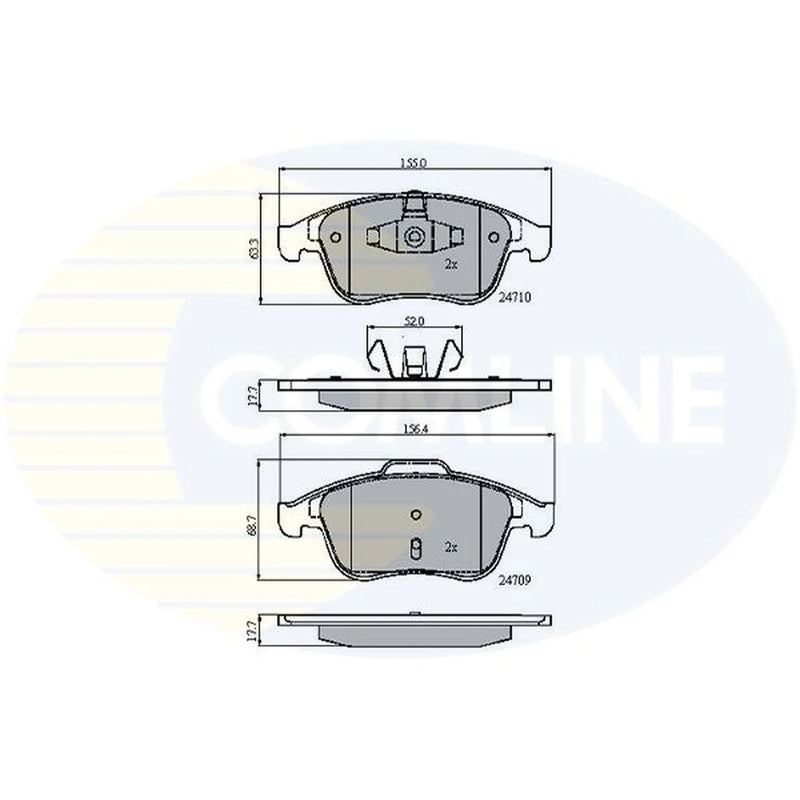 Comline Front Brake Pad Set CBP01725