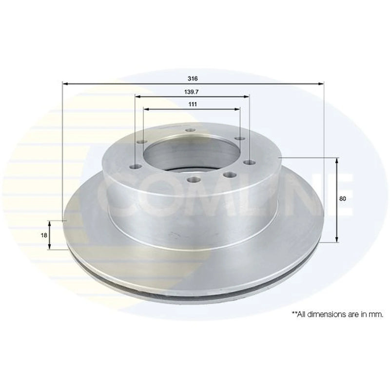 Comline 2 x Rear Brake Discs ADC0245V