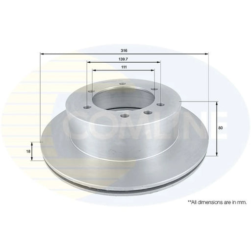 Comline 2 x Rear Brake Discs ADC0245V