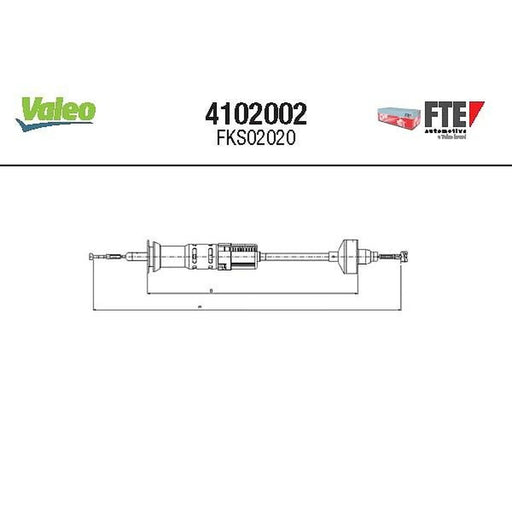 Valeo Clutch Control Cable Pull 4102002