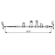 Bosch Handbrake Cable Left Rear 1 987 482 349