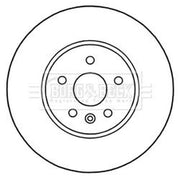 Borg & Beck 2 x Vented Front Brake Discs BBD5314