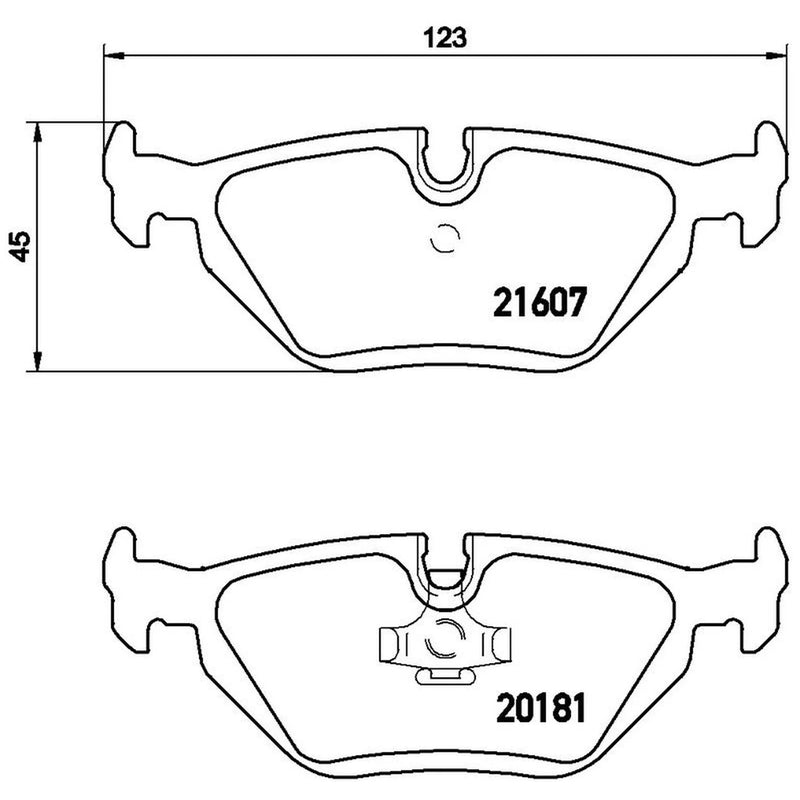 Brembo 4 x Rear Brake Pad Set P06013