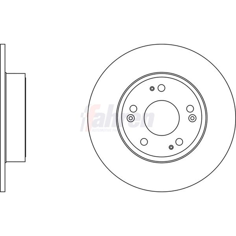 Fahren 2 x Solid Rear Brake Discs FBD6582