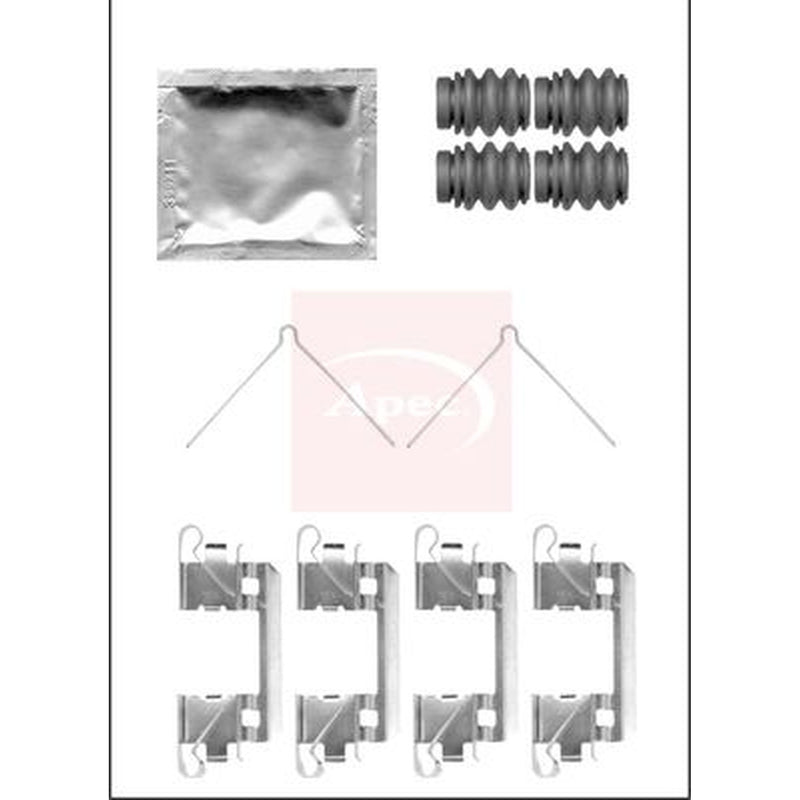 Apec Brake Pad Accessory Fitting Kit Front KIT1386
