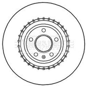 Borg & Beck 2 x Vented Front Brake Discs BBD5991S