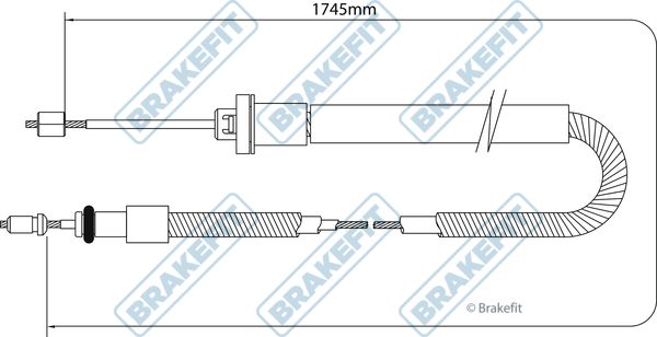 Apec Handbrake Cable Left Rear fits Peugeot Mpv 2008-2015 1.6