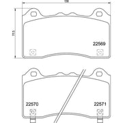 Brembo 4 x Front Brake Pad Set P24202