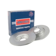 Borg & Beck 2 x Solid Rear Brake Discs BBD5235