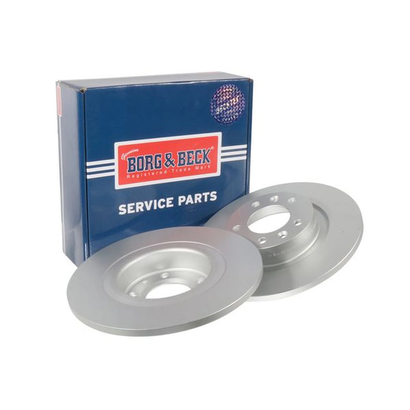 Borg & Beck 2 x Solid Rear Brake Discs BBD5235