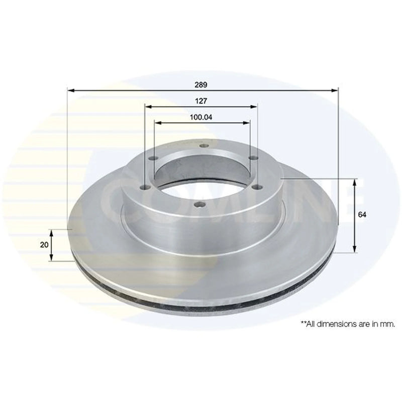 Comline 2 x Internally Vented Front Brake Discs ADC0173V