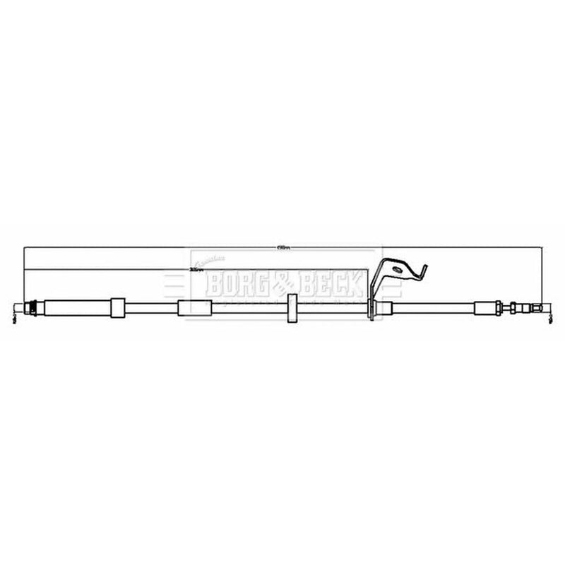 Borg & Beck Brake Hydraulic Hose Line Front Left BBH8780