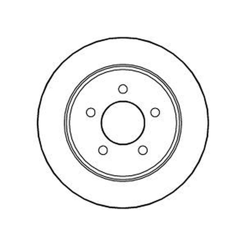 Abtex 2 x Solid Rear Brake Discs BD917S