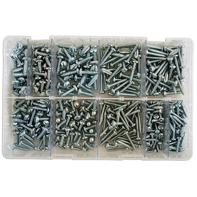 Connect Assorted Self Tapping Pan Pozi Screws 8-12 Box 330pc - CPL