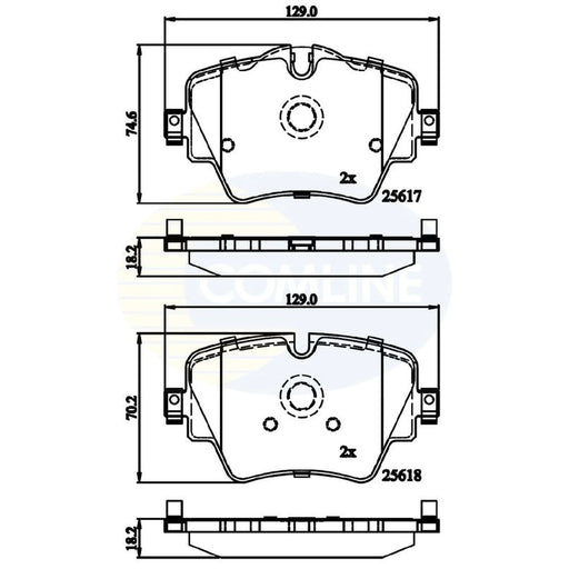 Comline 4 x Front Brake Pad Set CBP02319