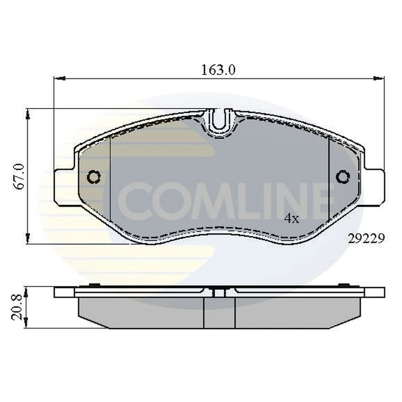 Comline 4 x Front Brake Pad Set CBP01616