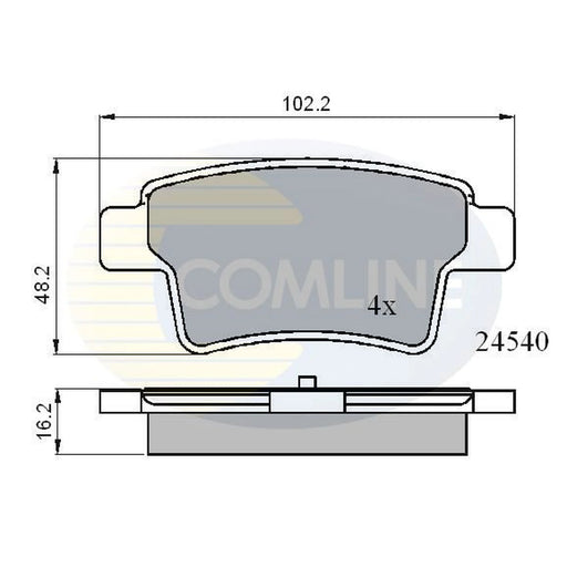 Comline Rear Brake Pad Set CBP01713