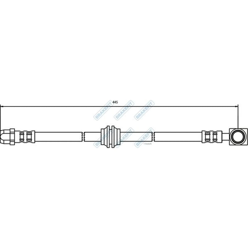 Apec Brake Hydraulic Hose Line Rear BHO4105
