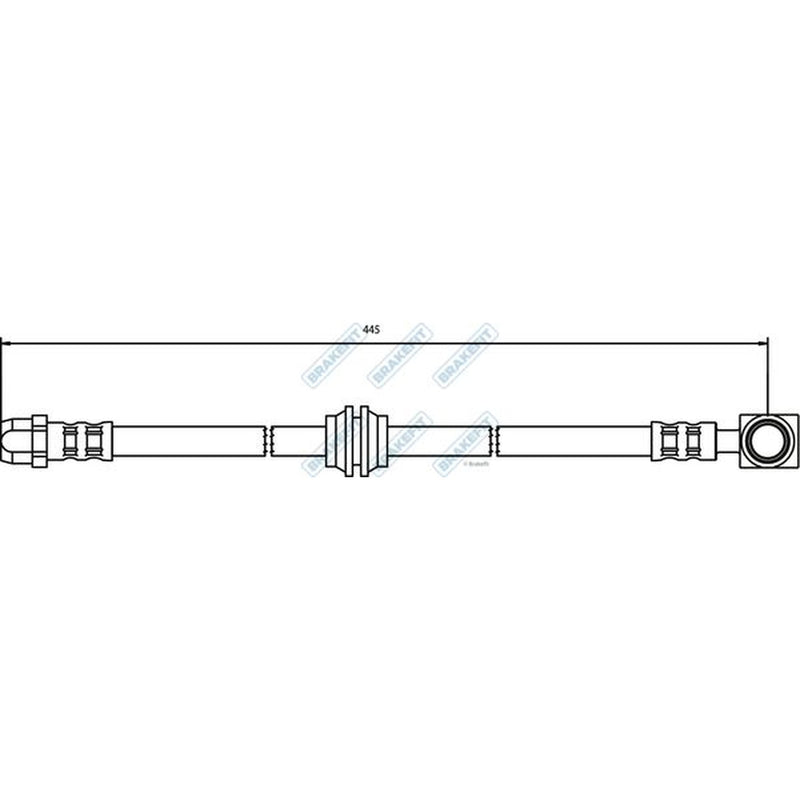 Apec Brake Hydraulic Hose Line Rear BHO4105