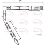 Apec Brake Hydraulic Hose Line Front Left HOS3266