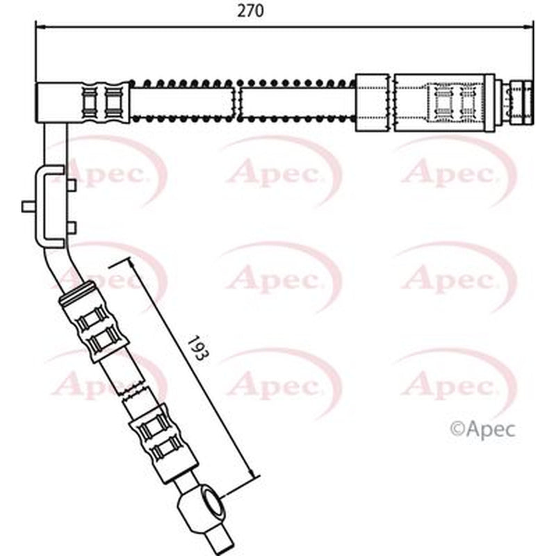 Apec Brake Hydraulic Hose Line Front Left HOS3266
