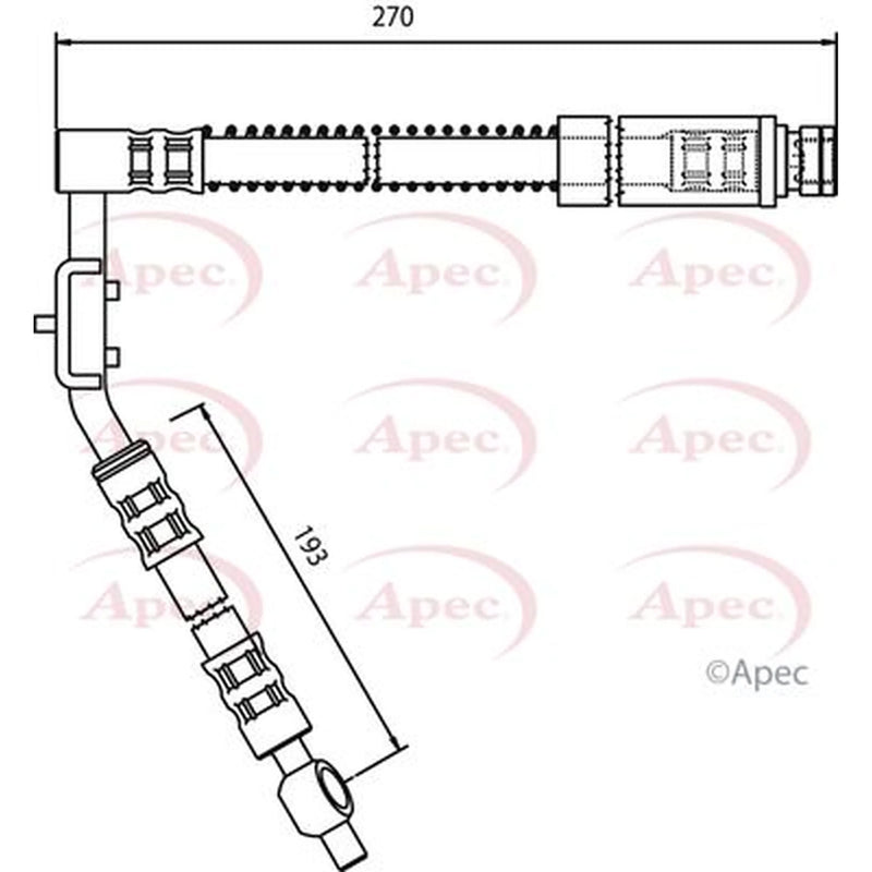 Apec Brake Hydraulic Hose Line Front Left HOS3266