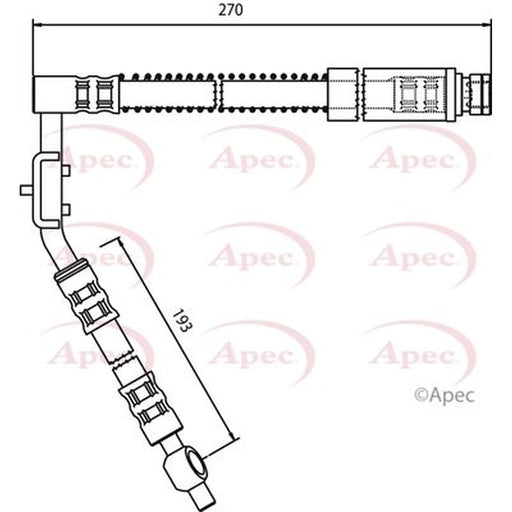 Apec Brake Hydraulic Hose Line Front Left HOS3266