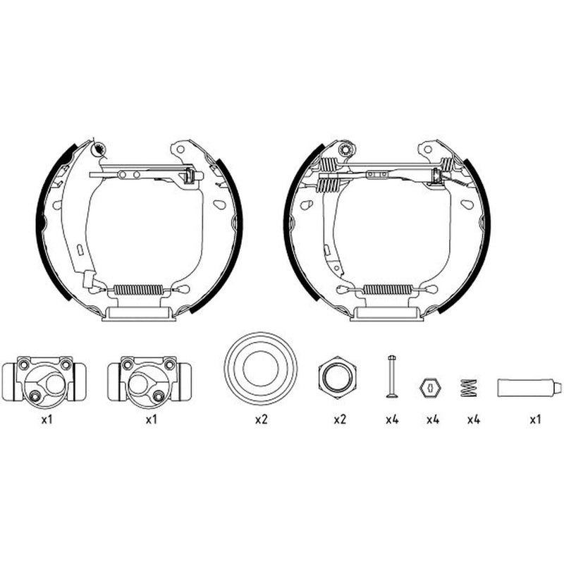 Mintex Brake Shoe Set Axle Kit MSP080