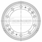 Borg & Beck Brake Drum Assembly Front BBR32563