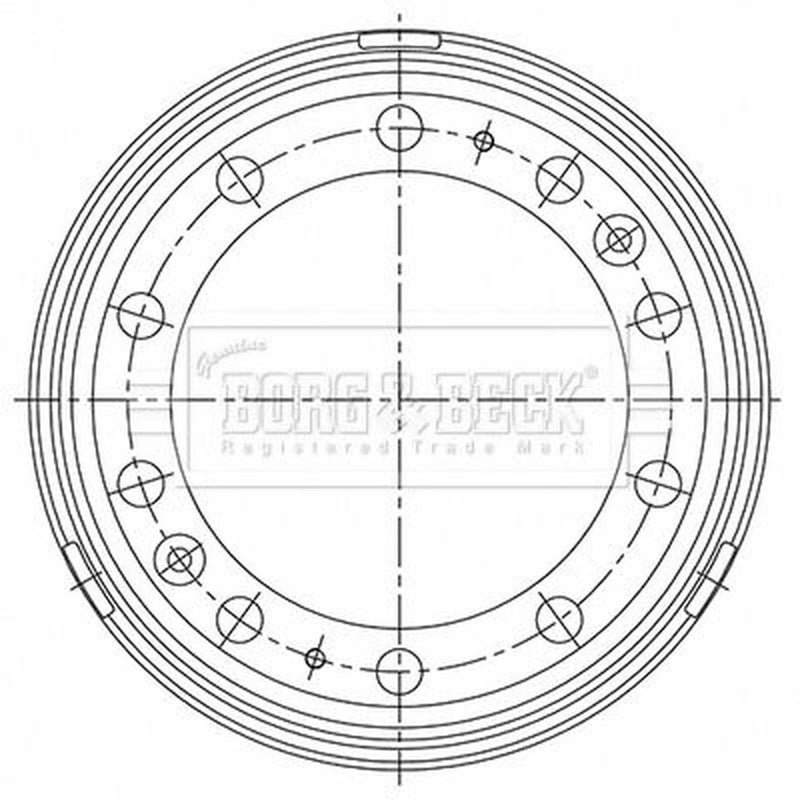 Borg & Beck Brake Drum Assembly Front BBR32563