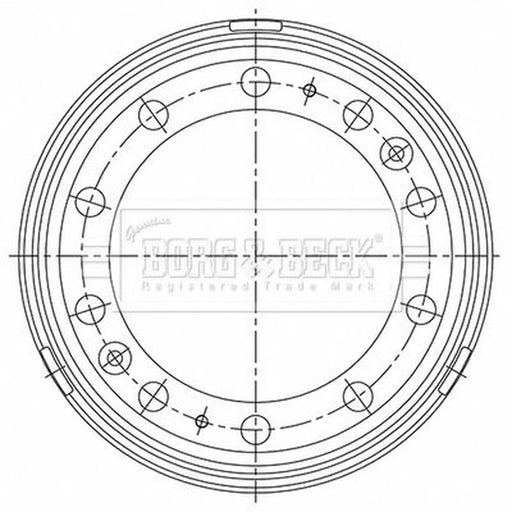 Borg & Beck Brake Drum Assembly Front BBR32563