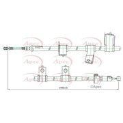 Apec Handbrake Cable Right Rear CAB1689