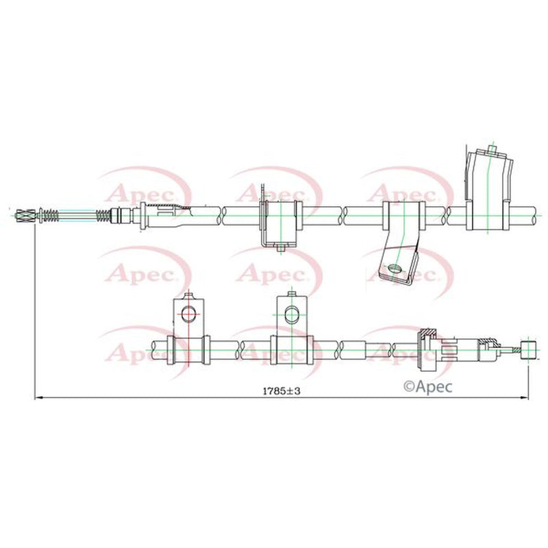 Apec Handbrake Cable Right Rear CAB1689