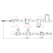 Apec Handbrake Cable Right Rear CAB1689