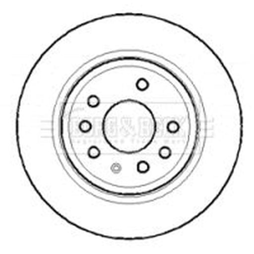 Borg & Beck 2 x Vented Rear Brake Discs BBD4396