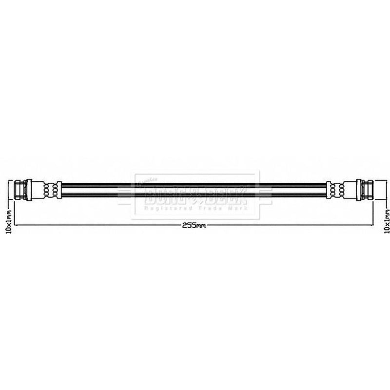 Borg & Beck Brake Hydraulic Hose Line Rear Left BBH8247