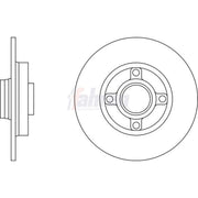 Fahren 2 x Solid Rear Brake Discs FBD6471