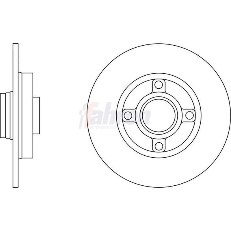 Fahren 2 x Solid Rear Brake Discs FBD6471