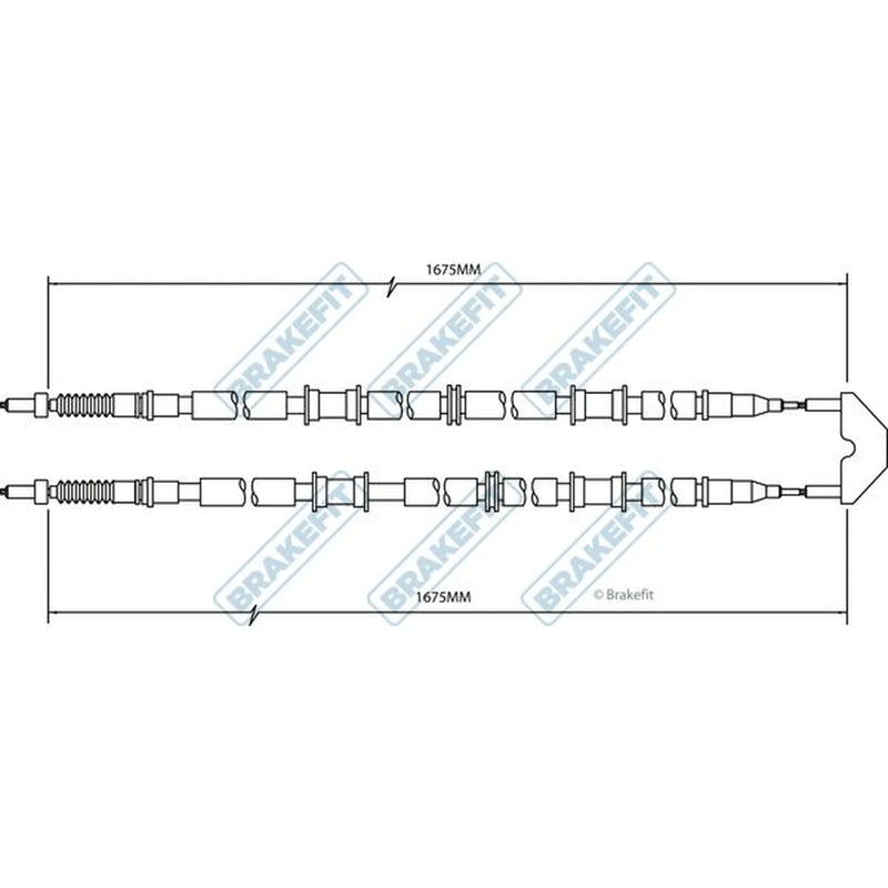 Apec Handbrake Cable Left Rear BBC3496