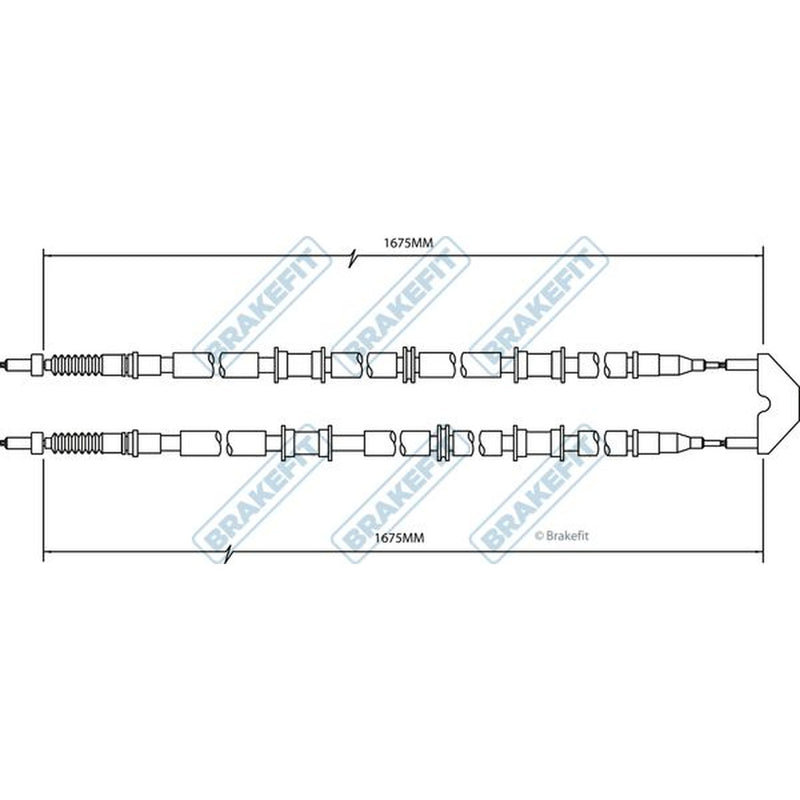 Apec Handbrake Cable Left Rear BBC3496