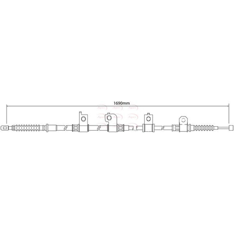 Apec Handbrake Cable Left Rear CAB1232