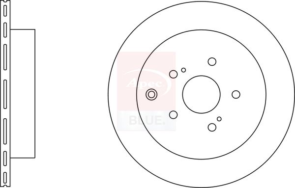 Apec 2 x Brake Disc Set Vented
