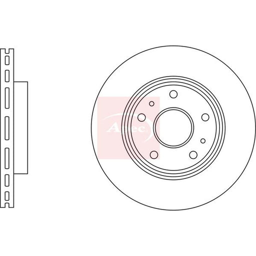 Apec 2 x Vented Front Brake Discs DSK3207
