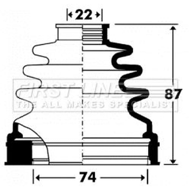 First Line Drive Shaft Bellow Kit Front Left FCB2904