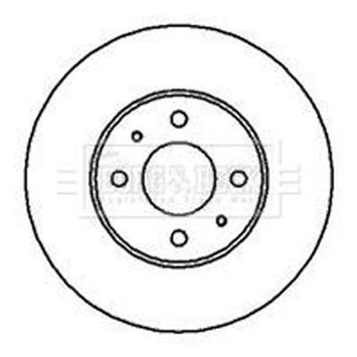 Borg & Beck 2 x Vented Front Brake Discs BBD4097