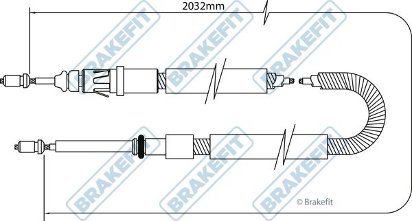 Apec Handbrake Cable Left Rear fits Citroën C4 2004-2011 1.4 1.6 2.0