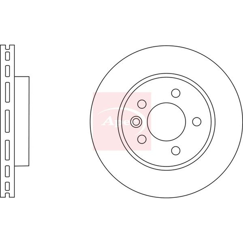Apec 2 x Vented Front Brake Discs DSK2847