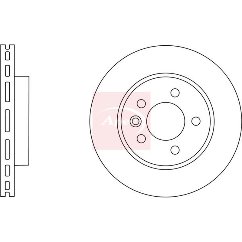 Apec 2 x Vented Front Brake Discs DSK2847