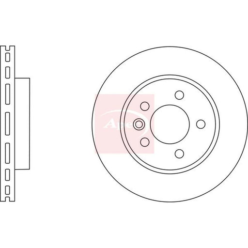 Apec 2 x Vented Front Brake Discs DSK2847