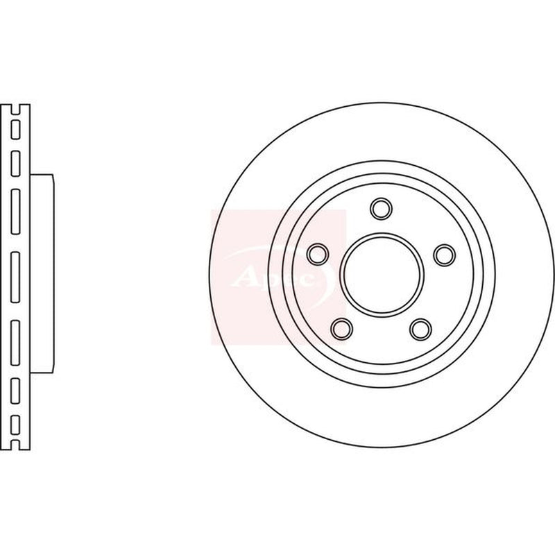 Apec 2 x Vented Front Brake Discs DSK2936